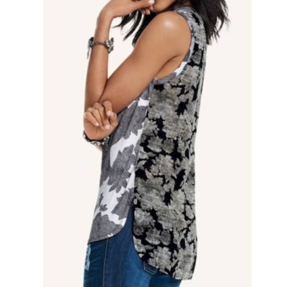 CAbi floral draped tank top